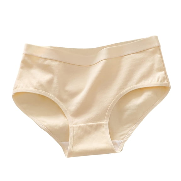 Women Cotton Underwear Mid Waist Stretch Briefs Ladies Seamless Full Coverage Panties Breathable Underpants
