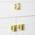thumbnail image 7 of Grandeur 804672 Carre 1-3/4” Crystal Rectangular Emerald Cut Cabinet Knob - Brass, 7 of 7