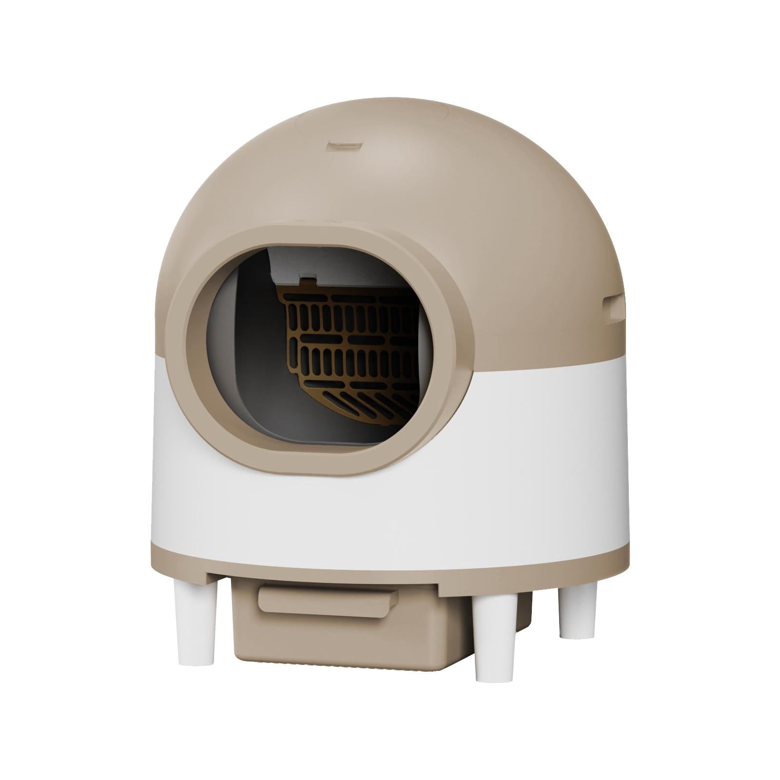 Glavbiku Self Cleaning Cat Litter Box,Cat House Smart App Control,Odor Removal,Low Noise,Brown