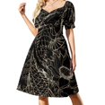 thumbnail image 1 of Vestido de manga corta con diseño de peces koi y flores, ropa de playa para mujer, vestido holgado de verano., 1 of 7