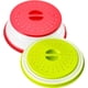thumbnail image 1 of Cubierta de plástico plegable para microondas, cubierta contra salpicaduras, cubierta para platos de microondas para alimentos, frutas y verduras con orificios para vapor, 2 piezas (rojo/verde) oso de fresa Electrónica, 1 of 3