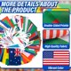 thumbnail image 3 of Yanonmyfd 100 Countries String Flag – 84Ft World Flag Banner for Party Decorations, Sports Clubs, Classrooms, Bars, and Festivals – International Bunting for Global Celebrations, 3 of 12