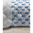 thumbnail image 3 of Octopus Down Alternative Comforter, Watercolor Ocean Inhabitants Marine Inspired Illustration Abstract Silhouettes, Microfiber Quilt for All Season, 5 Sizes, Blue Dark Blue, by Ambesonne, 3 of 3