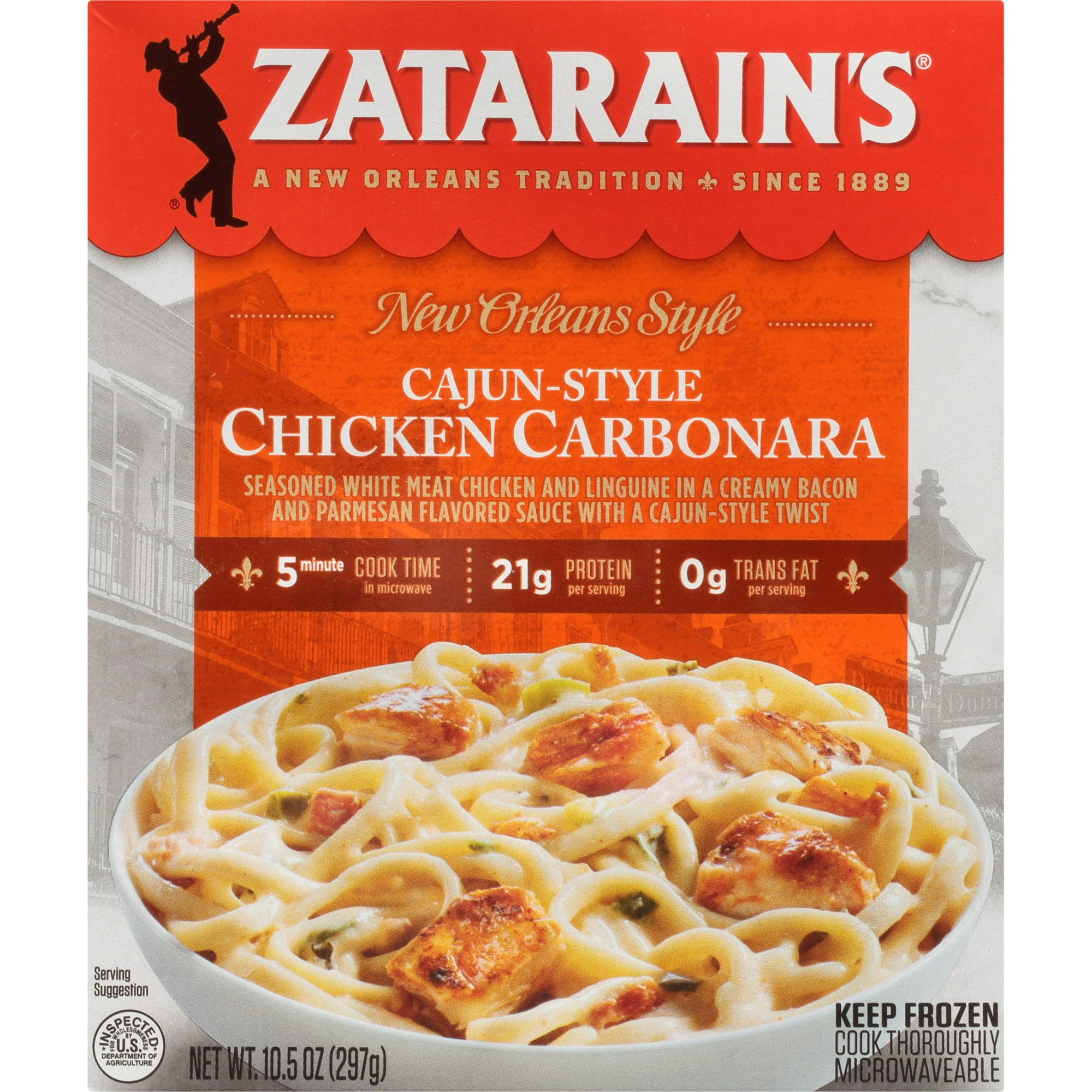 Zatarain's Cajun-Style Chicken Carbonara, 10.5 oz Box