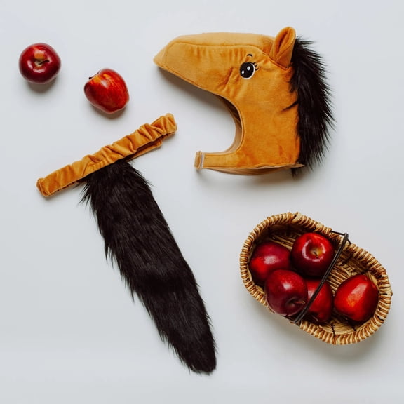 Everyday Play Horse Costume Set for Kids Ages 3-8, Adjustable Dress Up Costume with Maned Hood & Tail Belt