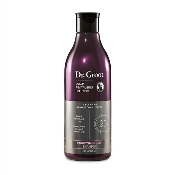 Dr. Groot Purifying Clay Shampoo, Korean Hair Care for Oily Scalp, Biotin, Rosemary Oil and Salicylic Acid, Purify Roots, Hydrate Dry Ends, Purifying Clay Wash, Kbeauty