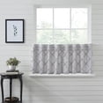 thumbnail image 5 of VHC Brands Frayed Lattice Curtain Tier, Creme & Black, 24x36, Set of 2, 5 of 5