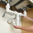 thumbnail image 3 of Keeney 130-16QLK Insta-Plumb Plastic Double Bowl Center Outlet Waste Kit, 3 of 9