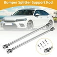 thumbnail image 2 of Unique Bargains 2pcs 20cm Adjustable Front Bumper Lip Splitter Strut Silver Tone No Drilling, 2 of 6