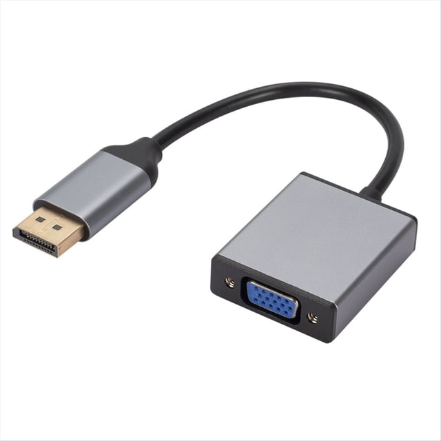 Adaptador DisplayPort A VGA, Convertidor DisplayPort A VGA Macho A Hembra de Aluminio HD, para Computadora, Monitor, TV, Proyector.