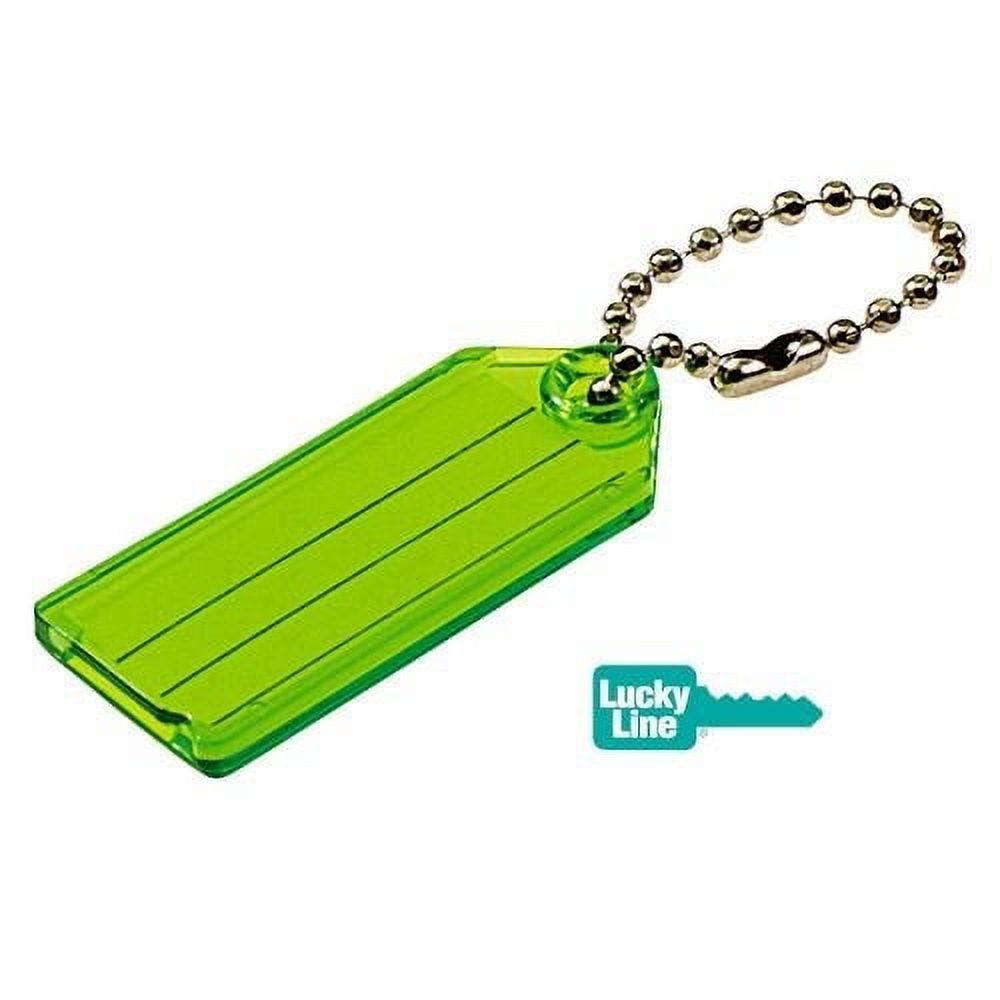 Lucky Line 10100-40 Green Key Tag w/Ball Chain 100/box