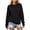 Black, variant on Women's Sweatshirt Crewneck Long Sleeve Oversized Solid Color Pullover Tops with Pockets Green L