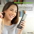 thumbnail image 4 of Minibatería externa GearIt de 5000 mAh con conectores USB-C y Lightning integrados, color blanco, 4 of 10