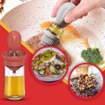 thumbnail image 1 of Olive Oil Bottle with Brush, 2 in 1 Glass Oil Dispenser Bottle with Silicone Dropper for Kitchen Cooking BBQ Baking Grill Pastry Brush (Red), 1 of 9