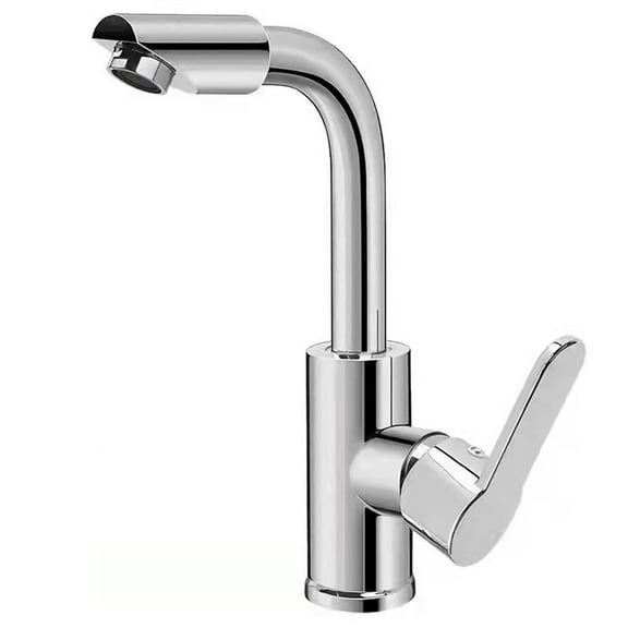 Bathroom Faucet Polished Chrome Plated Swivel Basin Sink Cold Hot Mixer Tap