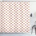 thumbnail image 1 of Ambesonne Sushi Shower Curtain, Raw Fish and Rice with Caviar, 69"Wx84"L, Orange Salmon Dark Blue, 1 of 3