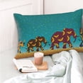 thumbnail image 4 of Salouo Elephants Pattern Pillow Cases,1PC Pillow Covers with Envelope Closure Decorative Pillow Case for Bed Couch,Pillows Not Included-16"x24", 4 of 6