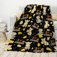 thumbnail image 2 of Food Cheese Throw Blanket,Funny Food Blankets Gift,Cozy Soft Fuzzy Plush Cartoon Mouse with Cheese Blanket Opossum Lightweight Flannel Quilt Room Bed Sofa,50"x60"-Full Size for Teens, 2 of 6