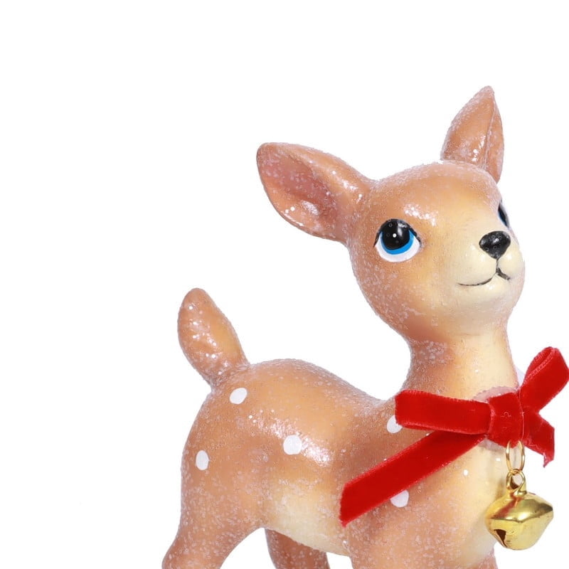 Standing Deer with Bell Christmas Decoration, Multicolor, 5.25", by Holiday Time