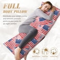 thumbnail image 4 of Naloa America Flags Super Soft 20x60 Body Pillow Case,Long Side Hidden Zipper（PILLOWS ARE NOT INCLUDED）, 4 of 6