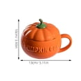 thumbnail image 4 of Raindrops Ceramic Milk Mug 1 Set 5.1x3.9x3.5in Pumpkin Shape Design, 4 of 4