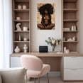 thumbnail image 5 of ZHONGYUTONG African American Canvas Afro Black Woman Wall Art African Picture Black Girl Painting Print for Bedroom Decor Framed (12.00" x 18.00"), 5 of 5