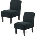 thumbnail image 1 of Armless Accent Chair Slipcover Stretch Accent Slipper Chair Cover Removable Oversized Big Chair Furniture Protector Slip Cover for Home Hotel (Dark Gray, 2), 1 of 7