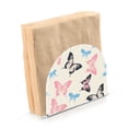 thumbnail image 2 of Pink Black Blue Butterflies Napkin Holder for Table Clear Napkin Stand Paper Holder Acrylic Organizer Dispenser Napkins for Dinner Kitchen Restaurant Room, 2 of 8