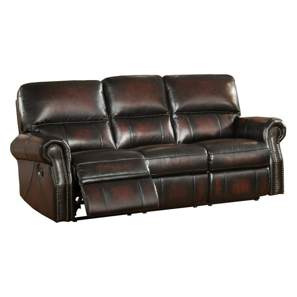 Amax Leather Brooklyn Top Grain Leather Reclining Sofa