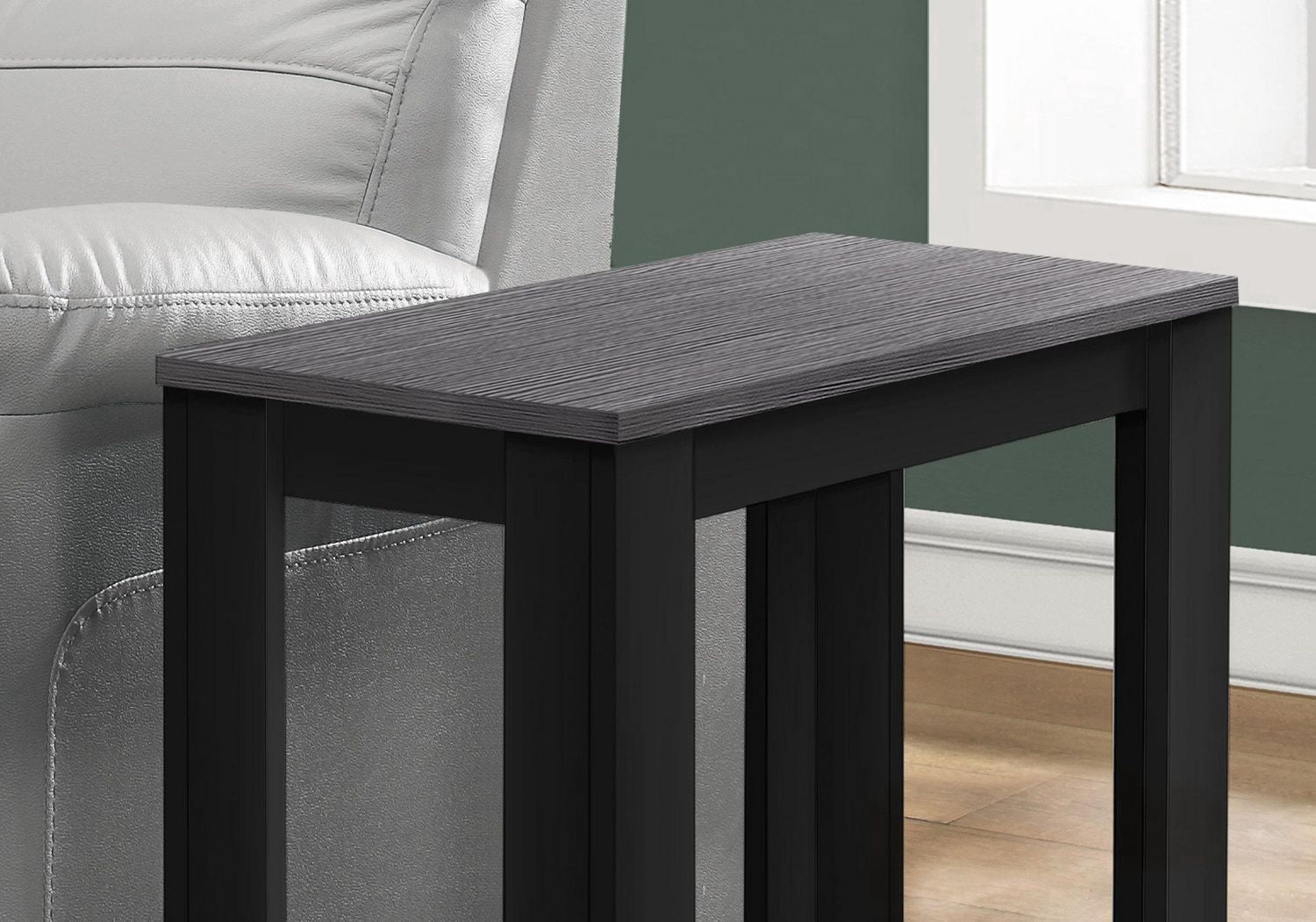 Monarch Specialties Accent Table, Side, End, Nightstand, Lamp, Living Room, Bedroom, Laminate, Black, Grey, Transitional