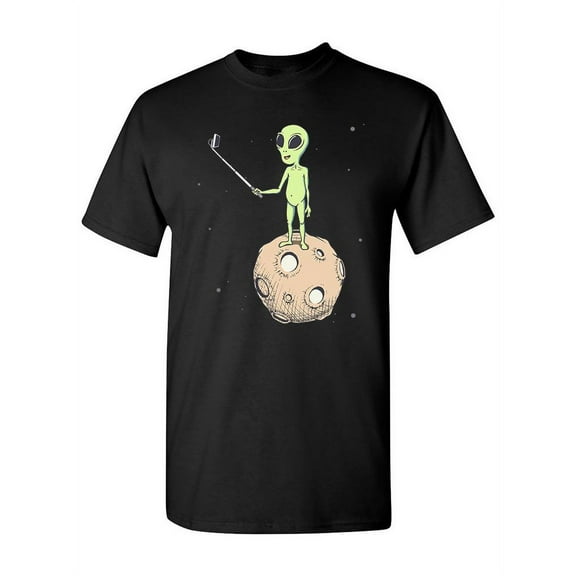 Alien Selfie On The Moon T-Shirt Women -Image by Shutterstock, Female Medium