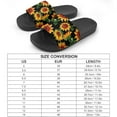 thumbnail image 2 of GZHJMY Stylish Slides for Women Men, Vintage Sunflower on Black Background Soft Flexible Slip-on Sandals Slippers, 2 of 7
