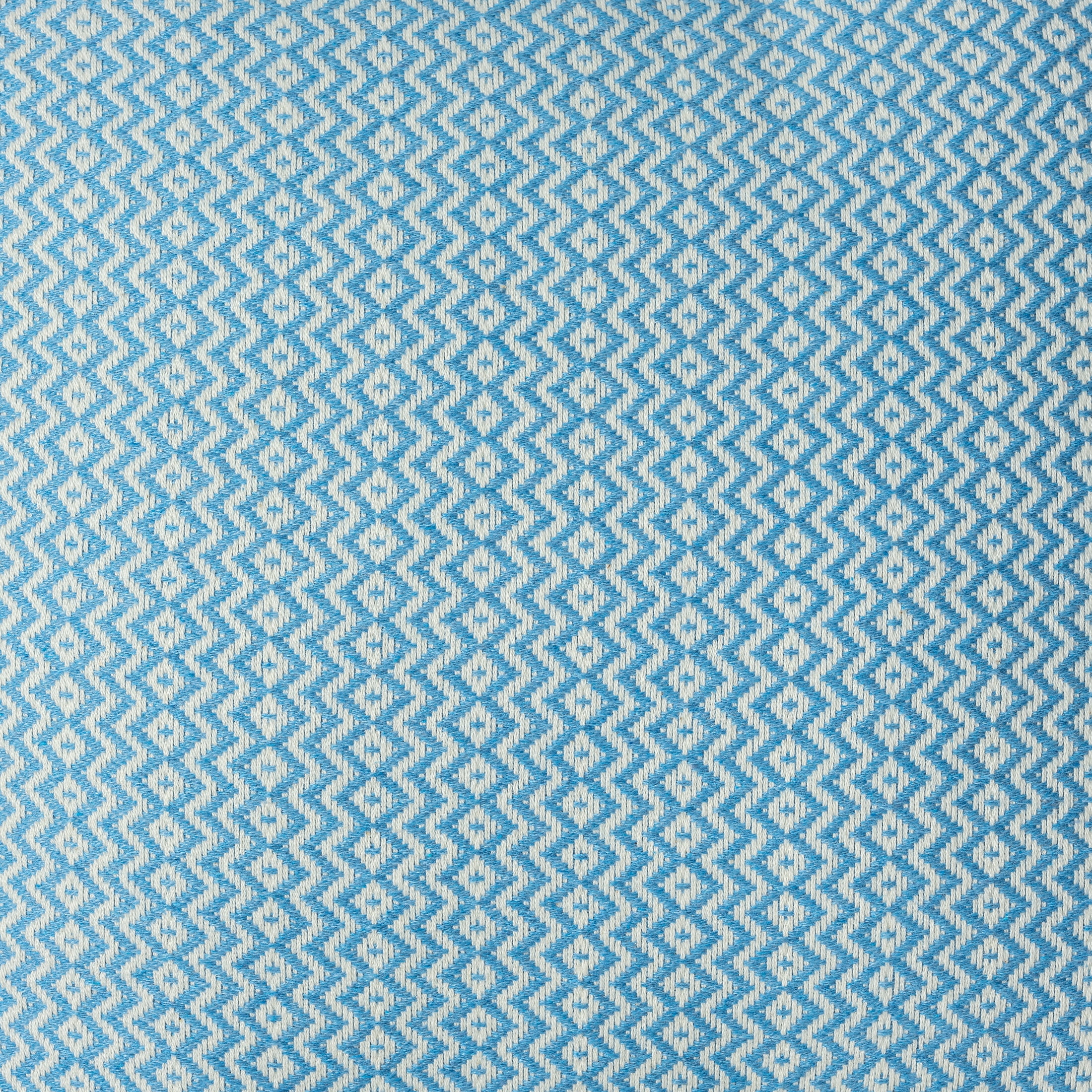 Ox Bay Sasha 18" x 18" Blue Chevron Stripe Turkish Cotton Adult Decorative Throw Pillow