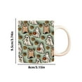 thumbnail image 3 of Festive Christmas Ceramic Mug 12oz, Holiday Themed Coffee Cup with Snowflake Patterns for Home Office & Gift Giving, 3 of 6