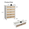 thumbnail image 4 of YOCWO Mid Century 5 Drawer Dresser, Chest of Drawer for Bedroom Living Room Entryway, White, 31.5" Wide, 4 of 9