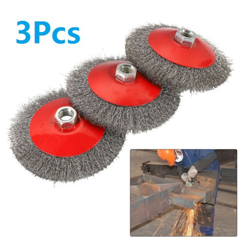 Crimp Steel Brushes Angle Grinder Wire Brush M14 Type High Quality Durable New 