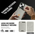 thumbnail image 3 of Compatible with Magsafe 2 in 1 Detachable iPhone 15 Wallet Credit Slots Case,Women Men Magnetic PU Leather RFID Blocking Flip Kickstand Phone Case For iPhone 15,Gray, 3 of 10