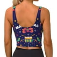 thumbnail image 2 of Yiaed Happy Mardi Gras Print Ladies Waistcoat Women Sports Vest Vest Sports Women Sports Top Yoga Vest for women-Large, 2 of 8