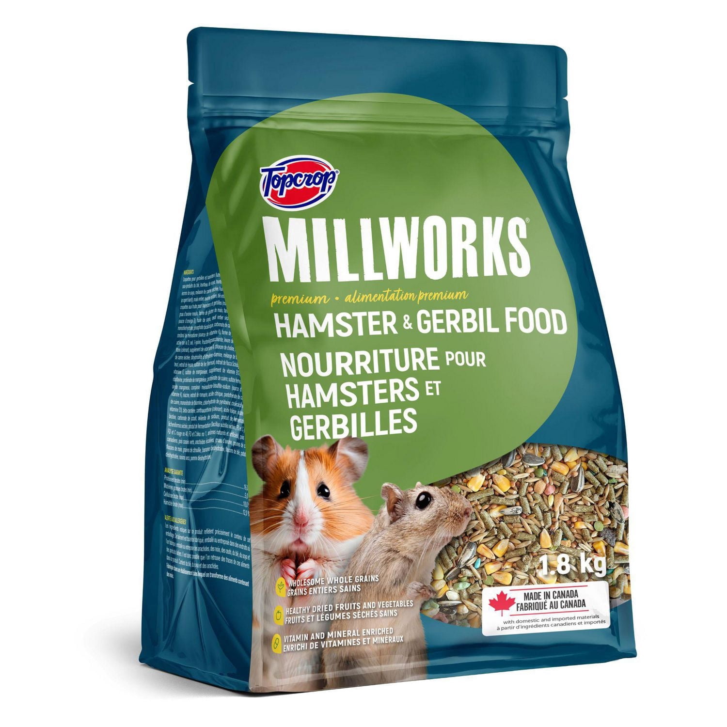 Topcrop Millworks Premium Hamster and Gerbil Food, 1.8kg
