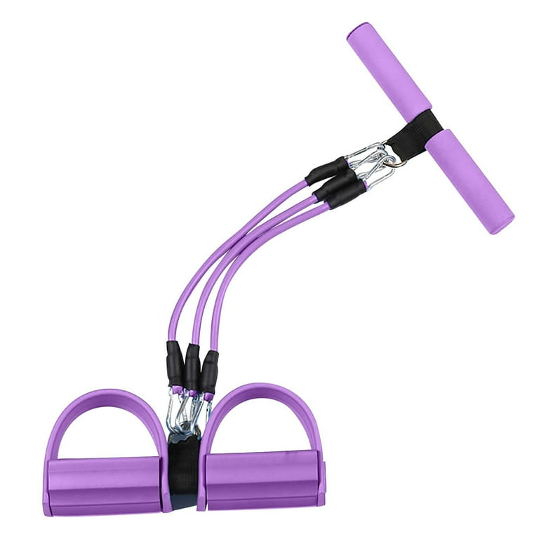 Corde De Traction Pour Fitness, Perte De Poids Et Abdos – élastique En Latex Avec Poignées Mousse Et Pédales Antidérapantes