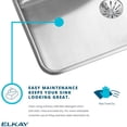 thumbnail image 5 of Elkay Lustertone Classic Stainless Steel 17" x 22" x 5-1/2", Single Bowl Drop-in ADA Sink, 5 of 7