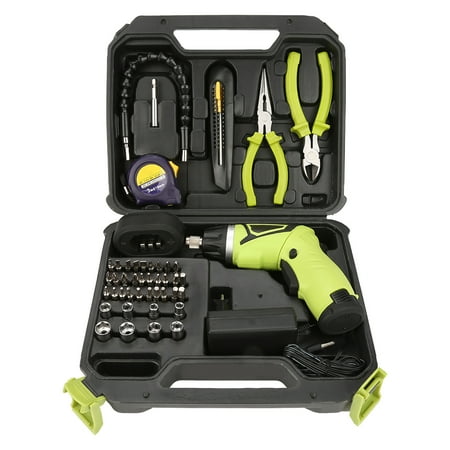 

Electric Drill Electric Screwdriver Screw Driver Power Tool 1 Set 7.2V Rechargeable Handheld Cordless Electric Drill Screwdriver KitUS Plug 110V