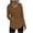 Brown, variant on Womens V Neck Hoodies Lightweight Casual Long Sleeve Sweatshirt Drawstring Textured Pullover Tops with Chest Pocket