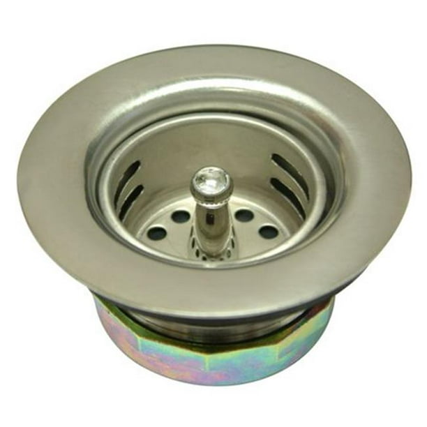 Stainless Steel Duo Strainer For Bar Sink D 2.722 Inch X H 1.625