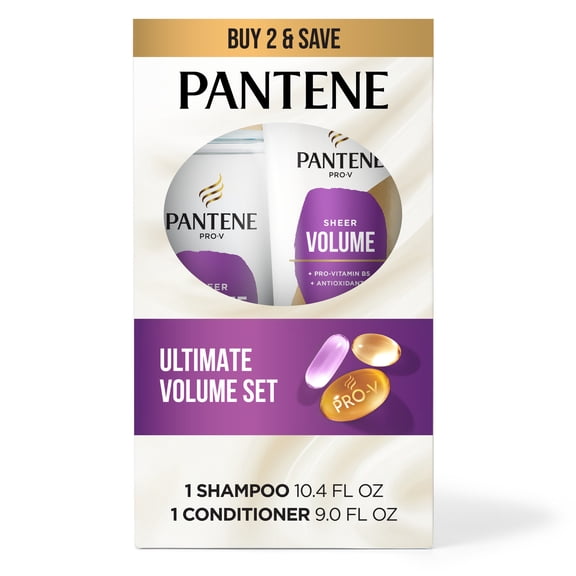 Pantene Pro-V Volume & Body Shampoo and Conditioner 10.4 fl oz   9.0 fl oz, All Hair Types