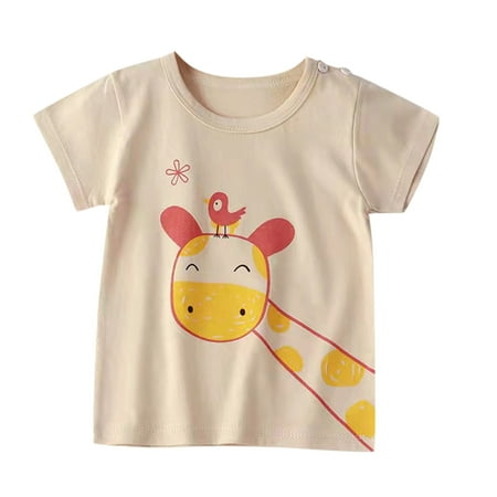 

KmaiSchai Toddler Tees Children Kids Toddler Baby Boys Girls Cute Cartoon Animals Short Sleeve Blouse Top T Shirt Outfits Clothes Cool Top Youth Shirt 14 16 Boys 2 Cool Long Sleeve Tee Shirt Kid Bas