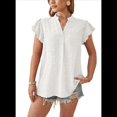 thumbnail image 1 of Blusa de Verano 2025 para Mujer, con Cuello en V, Volantes, Corta, Lunares, Holgada, Túnica XXL, 1 of 6