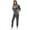 Grey, variant on DuoJiaJ Track Suits for Women Set Casual 2 Piece Outfits Sweatsuit Black L
