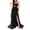 Black, variant on Fesfesfes Women Gowns Sexy Sleeveless Strapless Backless Lace Evening Long Dress Sale Tops on Clearance
