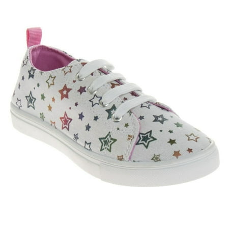 Nanette Lepore Little Kids Girls Canvas Sneakers - White, 4